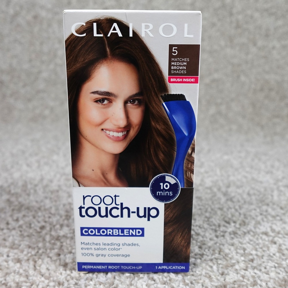 Clairol Root Touch-Up ColorBlend Permanent Hair Color 5 Medium Brown Kit